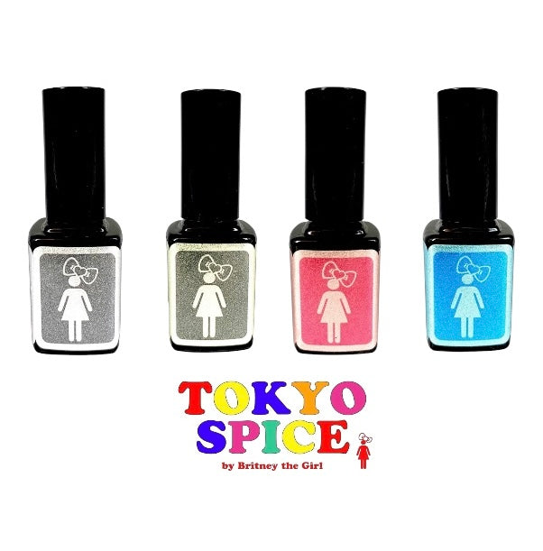 TOKYO SPICE Glitter colors set with free random sticker