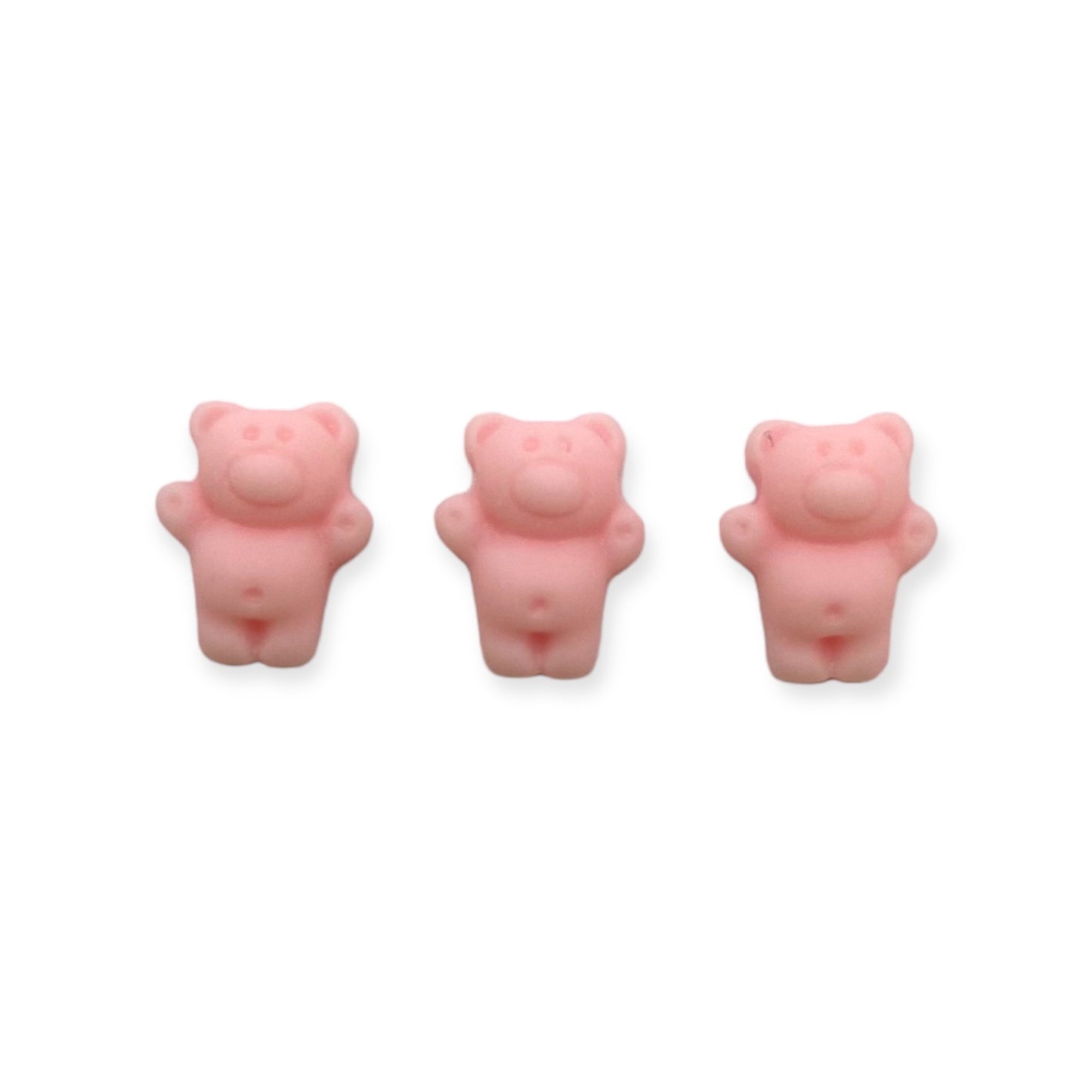 Mini Bear Charms 3pcs Light Pink