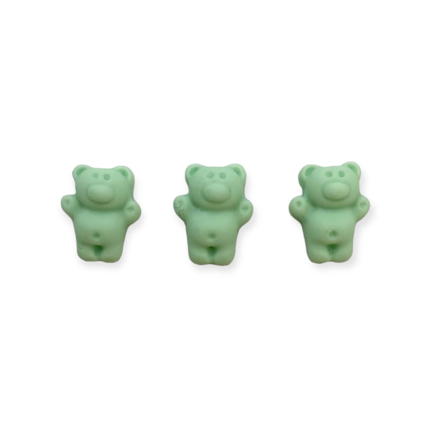 Mini Bear Charms 3pcs Light green