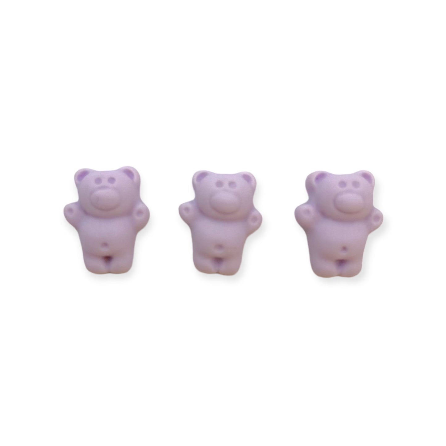 Mini Bear Charms 3pcs Light Purple