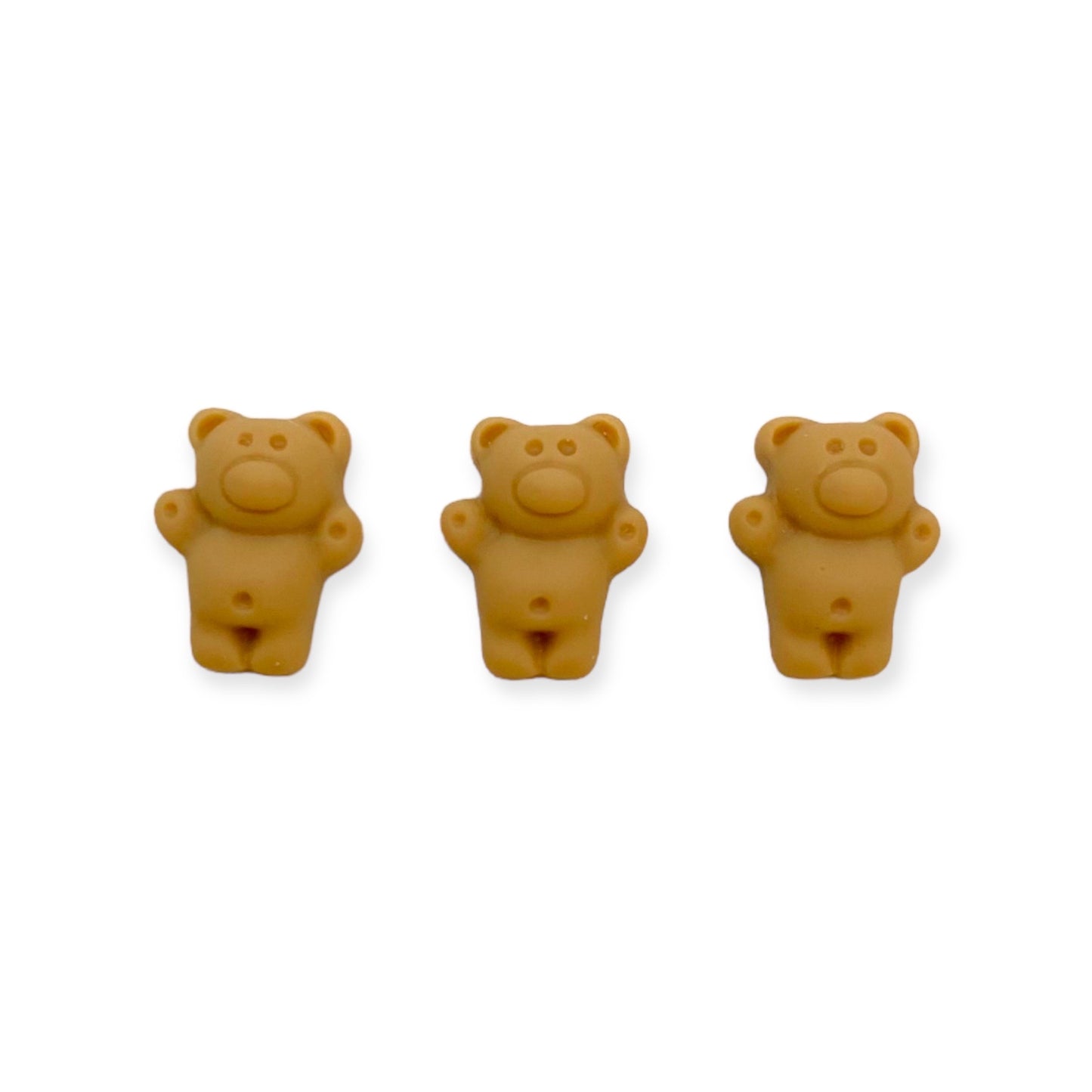 Mini Bear Charms 3pcs Light Brown