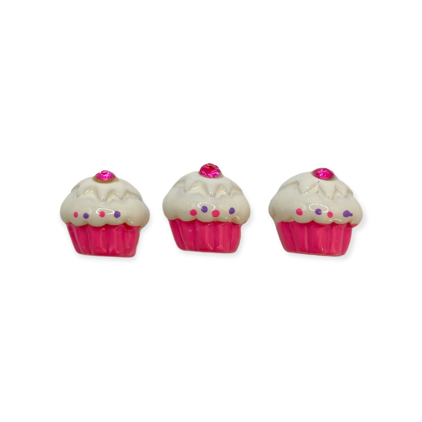 Nail Art Charms 3pcs Cute Cup Cakes