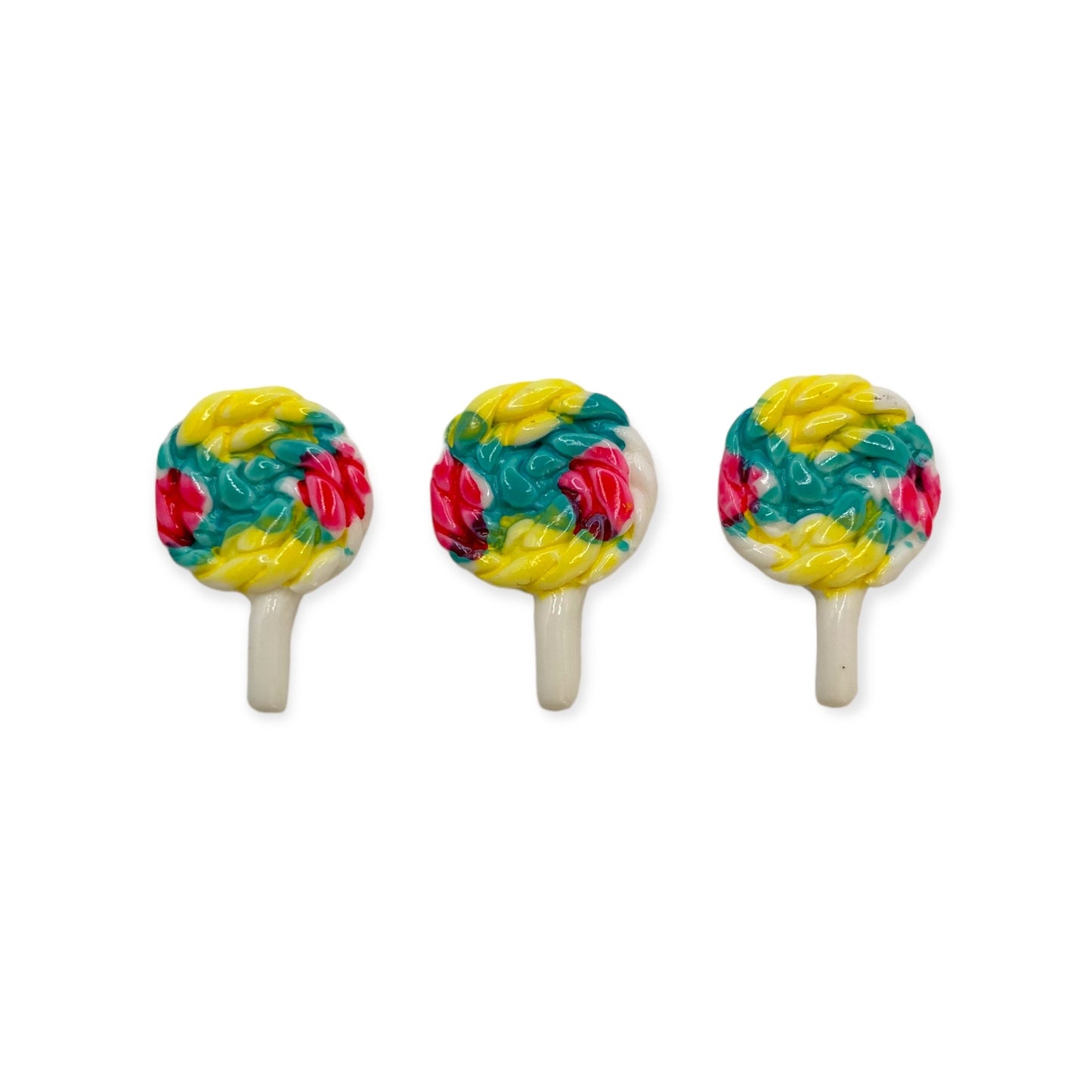 Nail Art Charms 3pcs Lollypop Candy with Mix Color