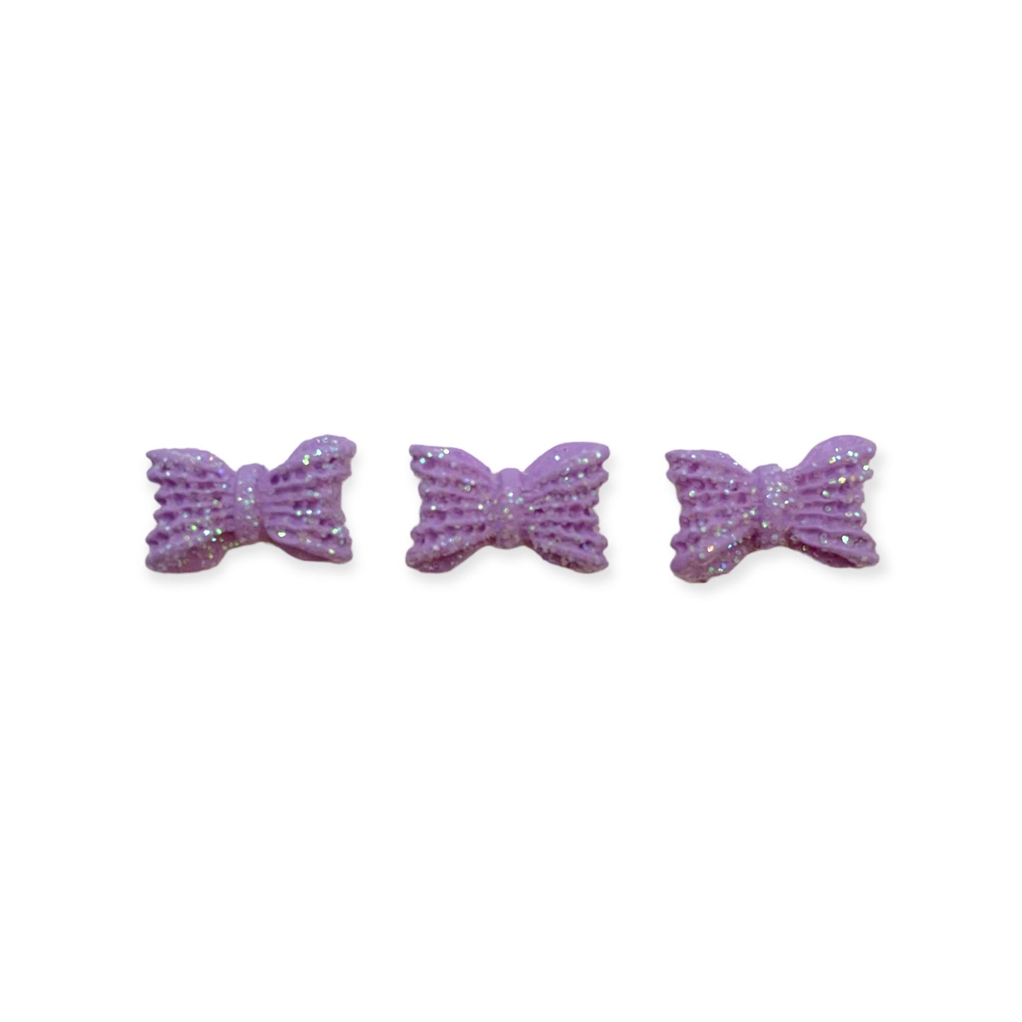 Nail Art Charms 3pcs Purple Bow