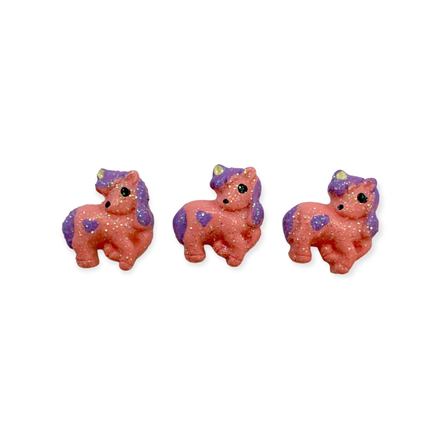 Nail Art Charms 3pcs Pink Unicorn