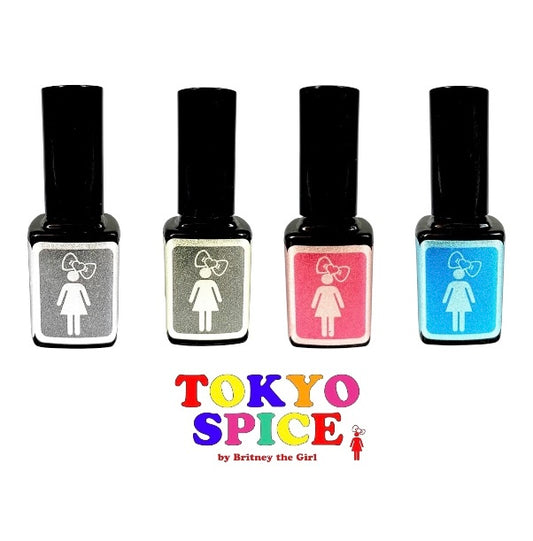 TOKYO SPICE Glitter colors set with free random sticker