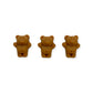 Mini Bear Charms 3pcs Chocolate Brown
