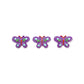 Nail Art Charms 3pcs Purplr Butterfly