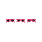 Nail Art Charms 3pcs Pink Heart Sunglasses