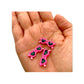 Nail Art Charms 3pcs Pink Heart Sunglasses